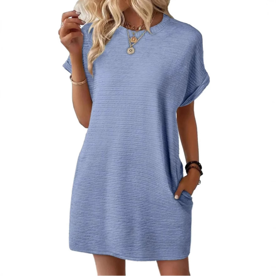 Deirdre – Casual Minimalist Round Neck Summer Dress