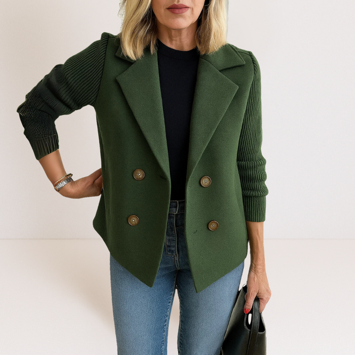 Étaín – Elegant Jacket with Knitted Sleeves