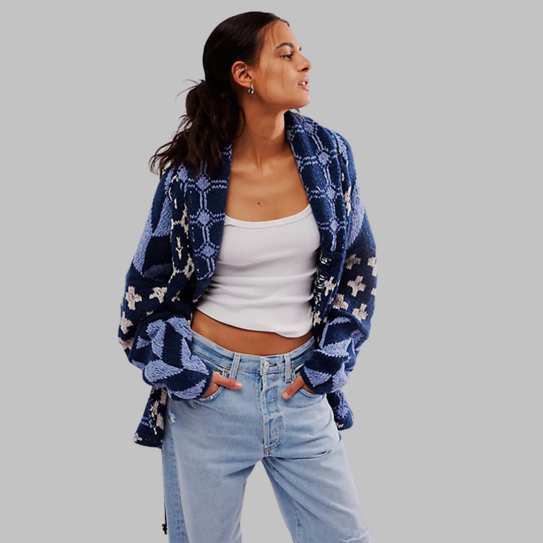 Ailill – Vintage Button-Down Collar Oversized Cardigan