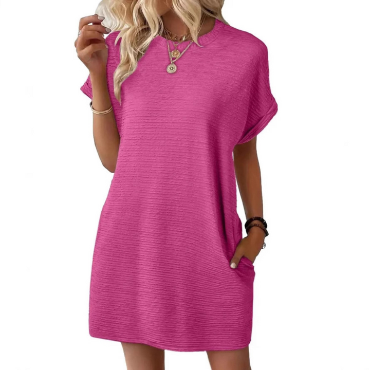 Deirdre – Casual Minimalist Round Neck Summer Dress