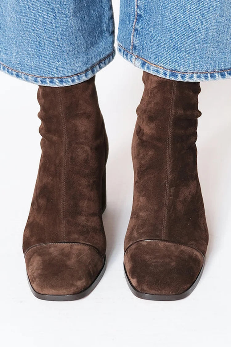 Chloe | Square toe heeled boots