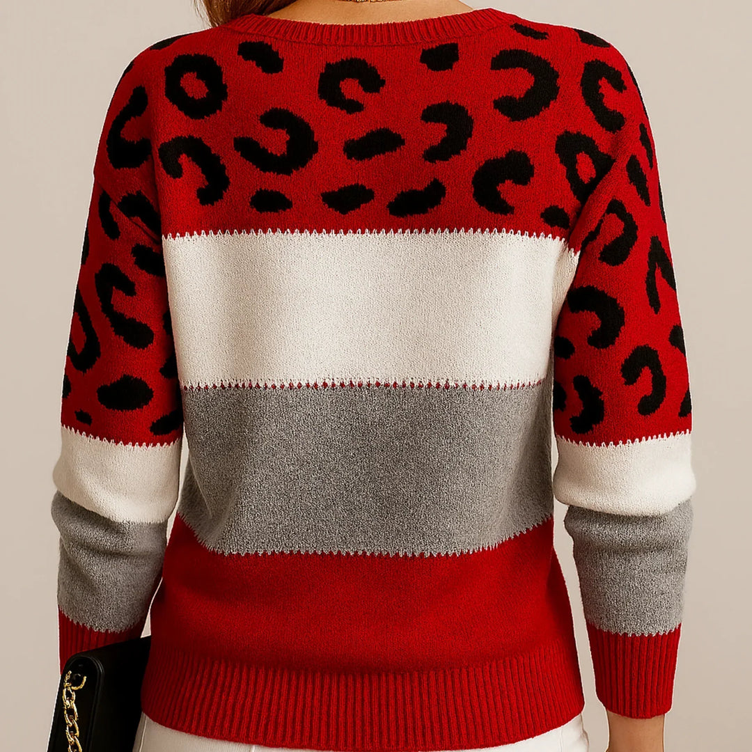 Niamh – Leopard Print Casual Sweater