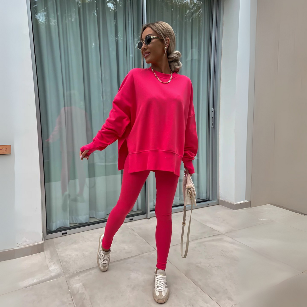 YACHI™  - Casual Long Sleeve Sweatshirt and Pants Set