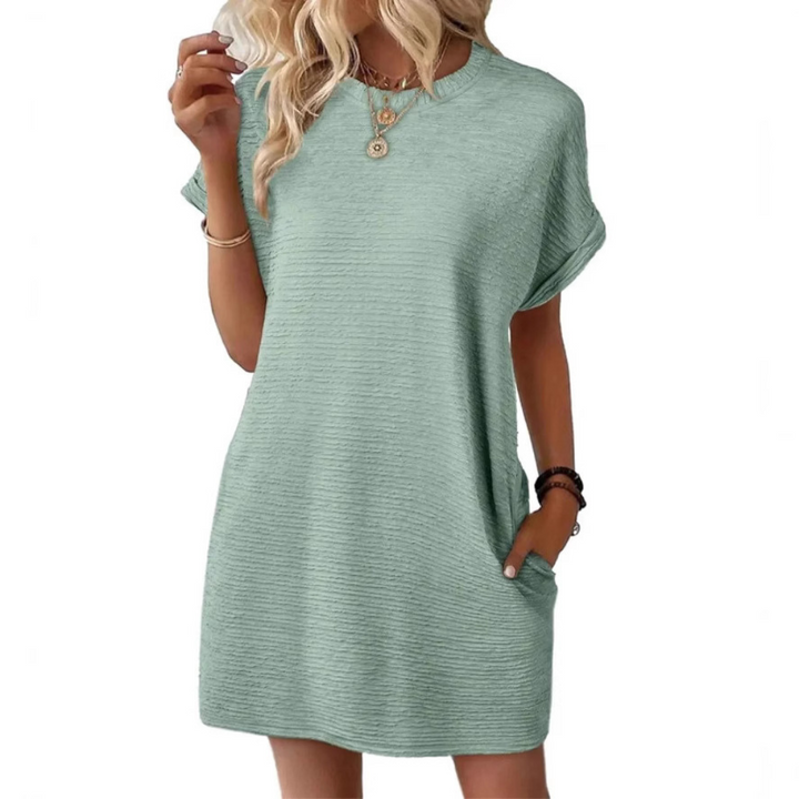 Deirdre – Casual Minimalist Round Neck Summer Dress