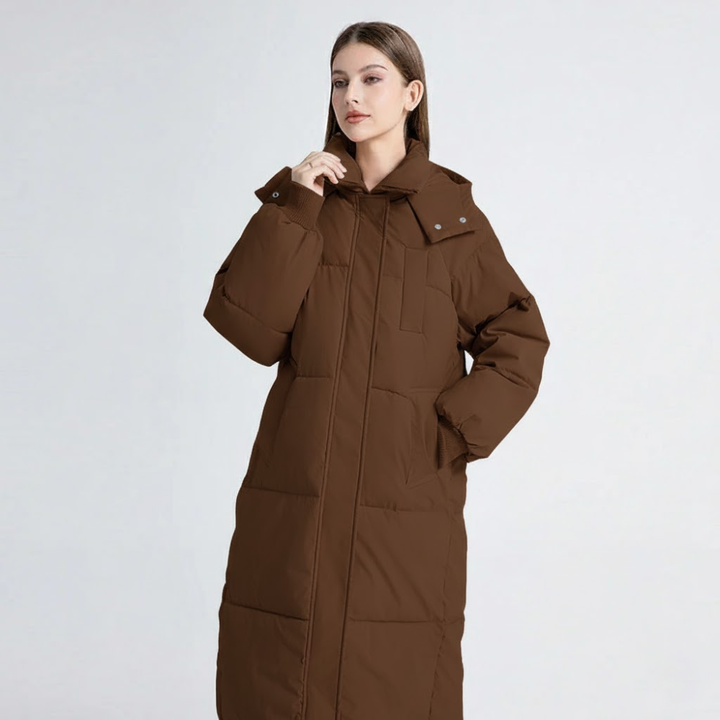 Nora | Classic Hooded Long Puffer Coat