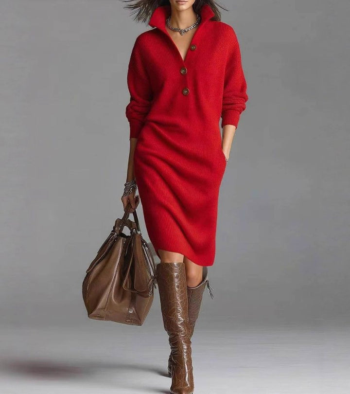 Fionnait – Warm Knitted Midi Dress