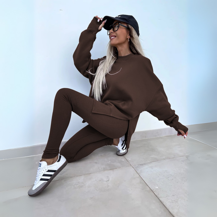 YACHI™  - Casual Long Sleeve Sweatshirt and Pants Set
