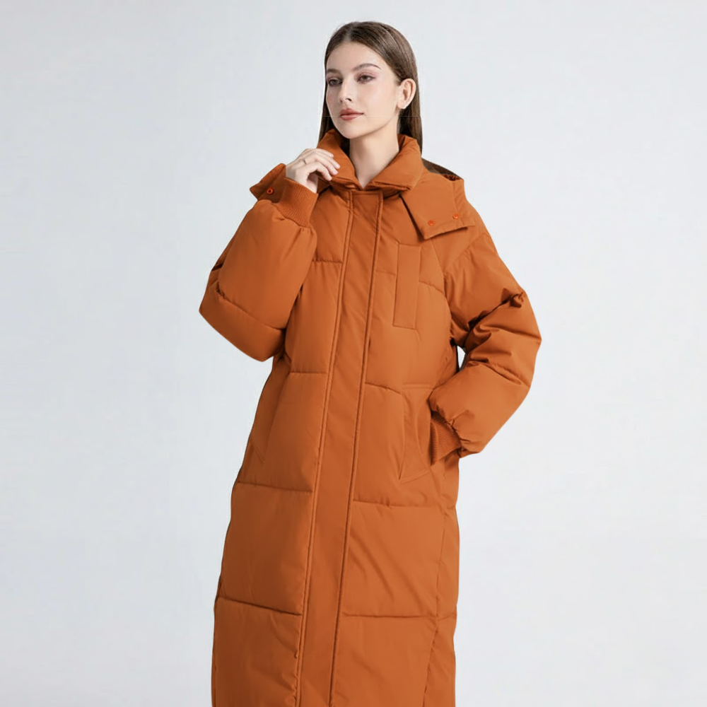 Nora | Classic Hooded Long Puffer Coat