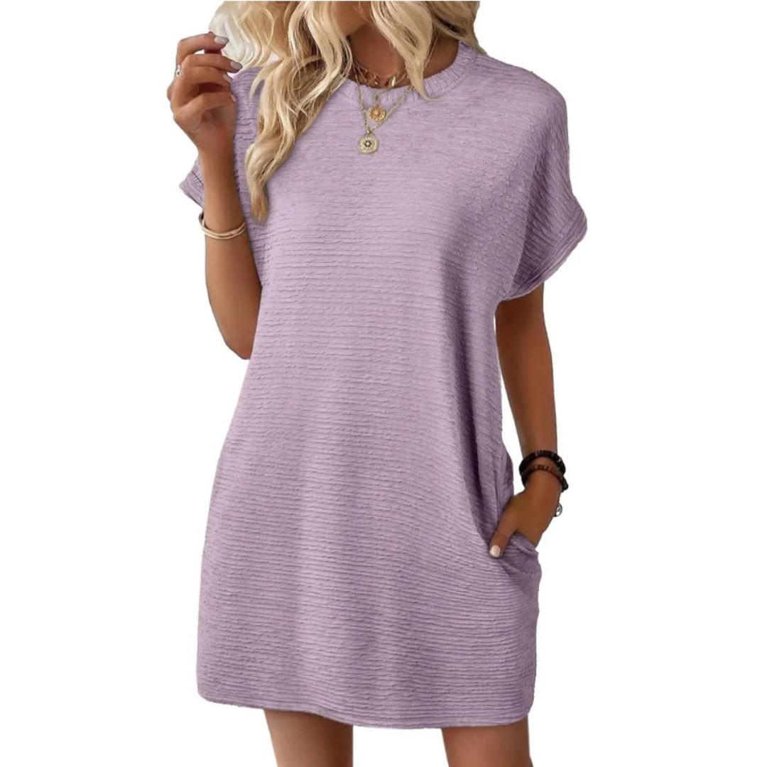 Deirdre – Casual Minimalist Round Neck Summer Dress