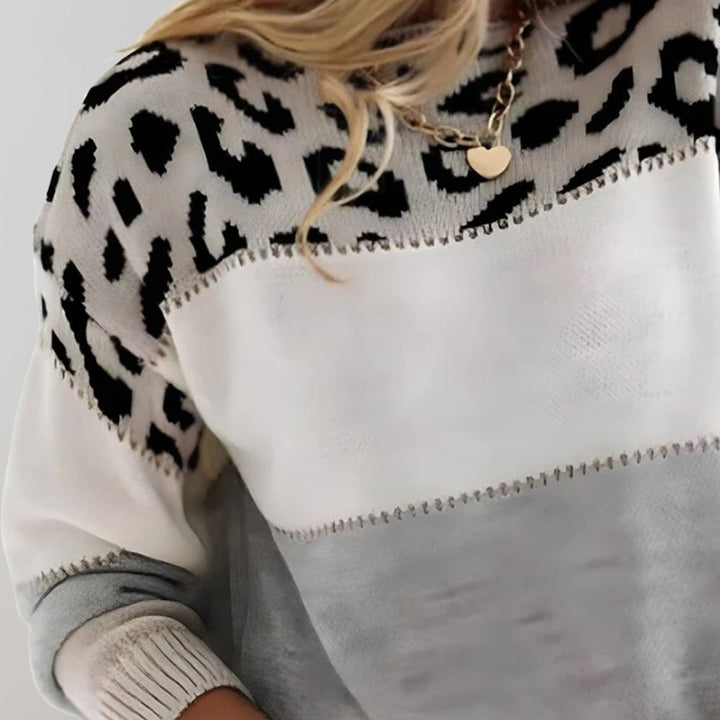 Niamh – Leopard Print Casual Sweater