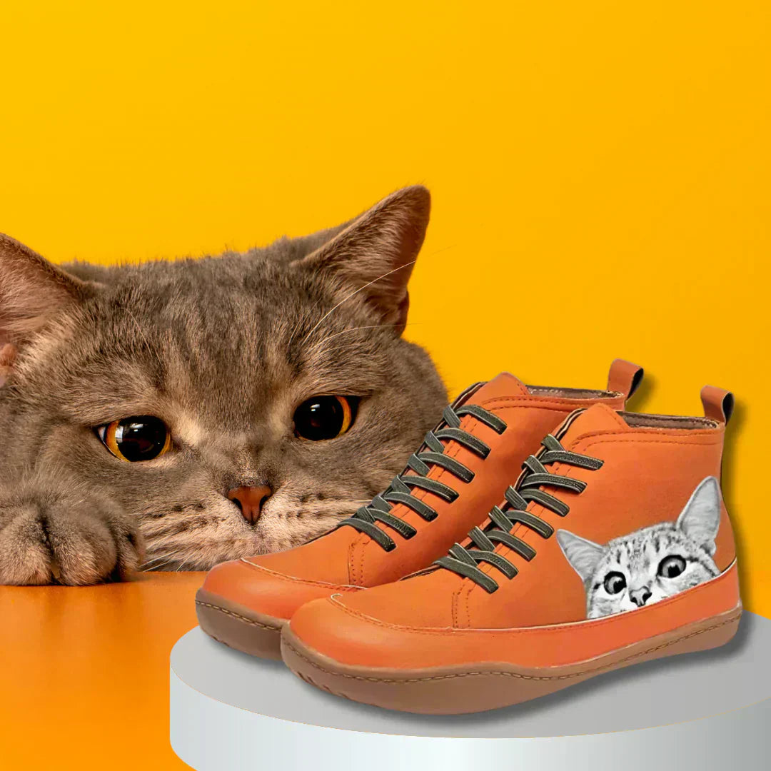 Máirín – Leather Ankle Boots for Cat Lovers