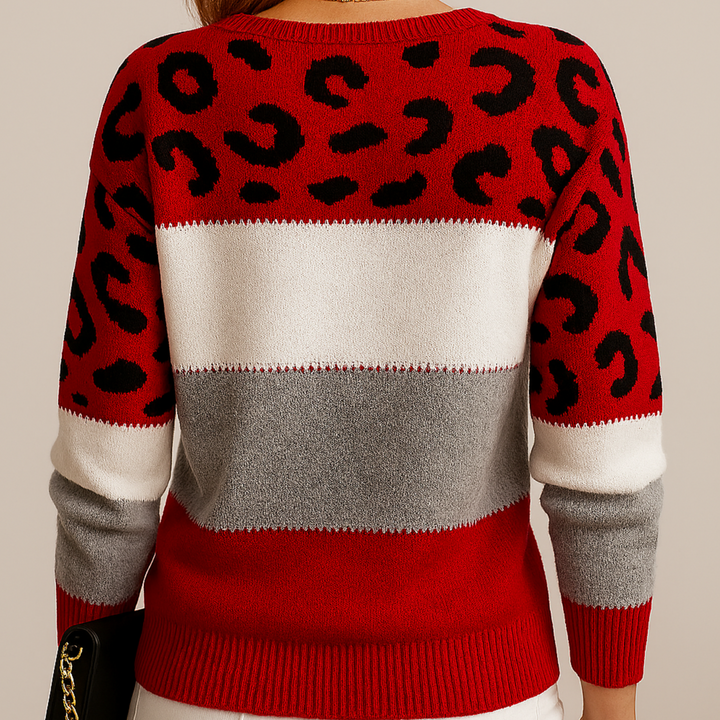 Niamh – Leopard Print Casual Sweater