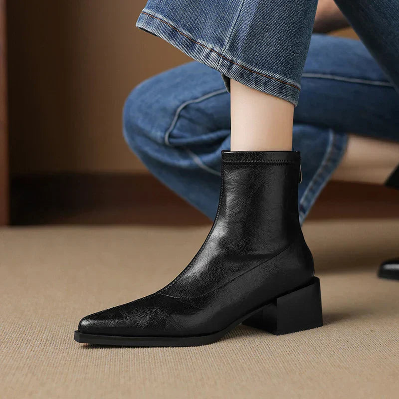 Solyra™| Leather Ankle Boots