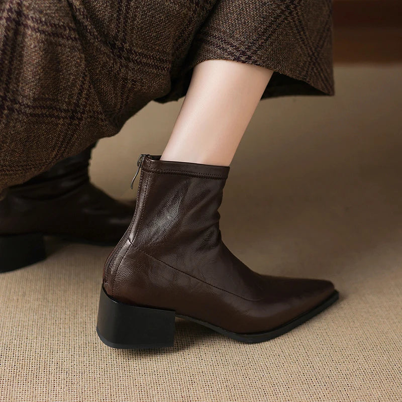 Solyra™| Leather Ankle Boots