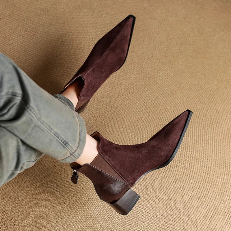 Rillene™| Pointy Ankle Boots