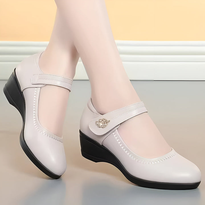 Fionnuala – Elegant Strap Wedge Shoes