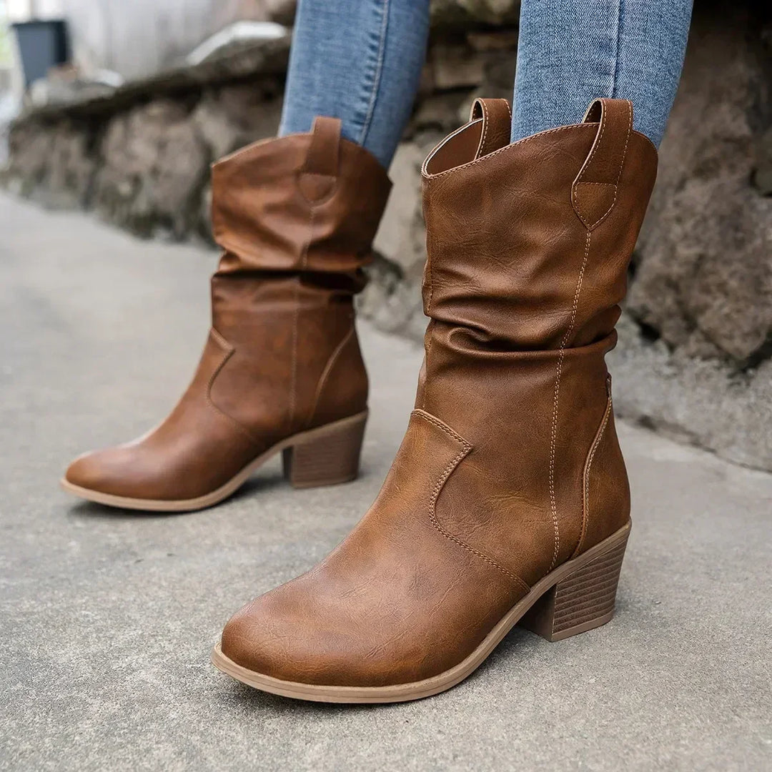 Grace® | Classic Mid-Calf Western Boots