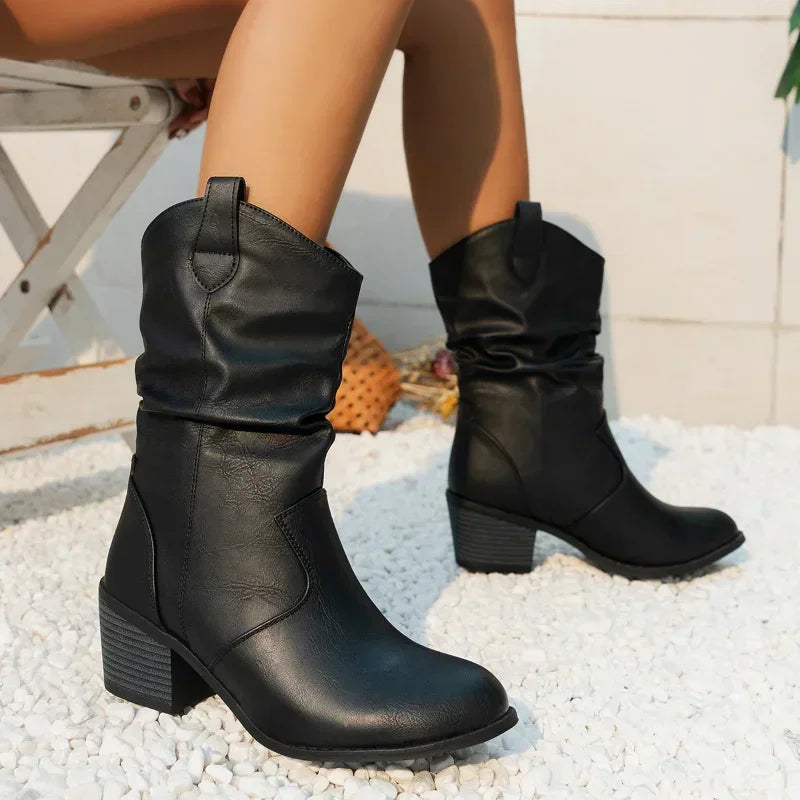 Grace® | Classic Mid-Calf Western Boots