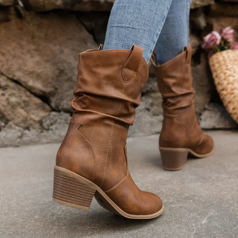 Grace® | Classic Mid-Calf Western Boots