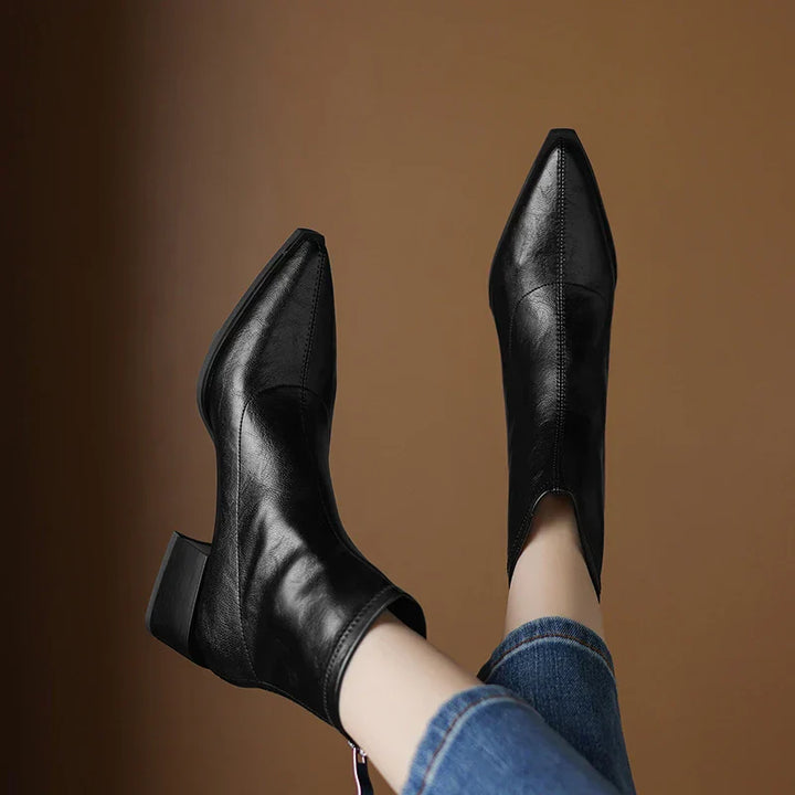 Solyra™| Leather Ankle Boots