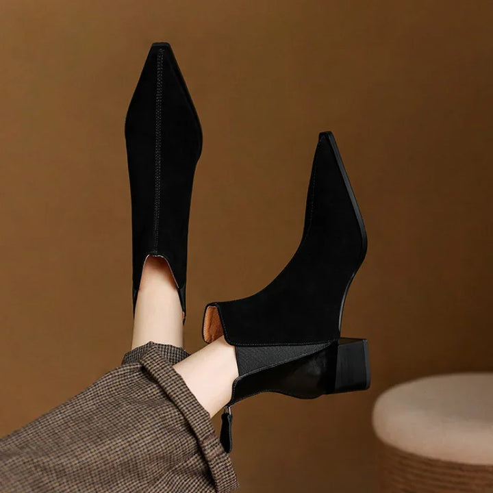 Rillene™| Pointy Ankle Boots