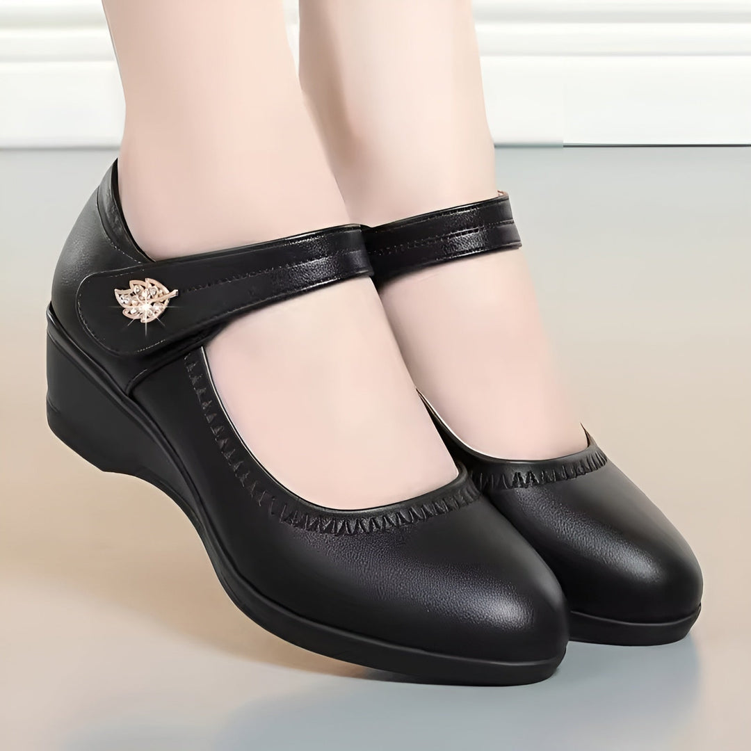 Fionnuala – Elegant Strap Wedge Shoes