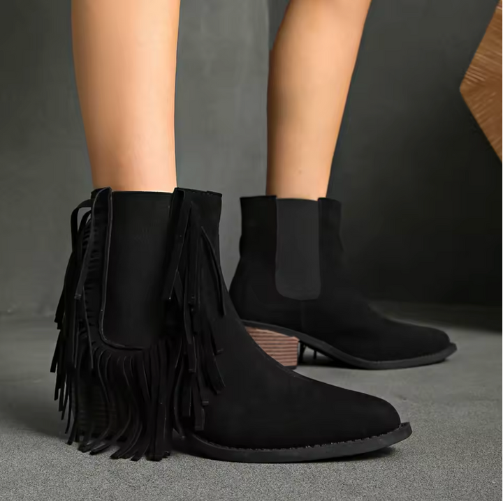 Grace® | Luxury Fringe Ankle Boots