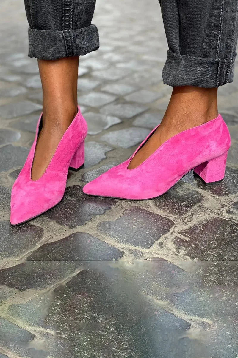 ELEGANT BLOCK HEEL PUMPS