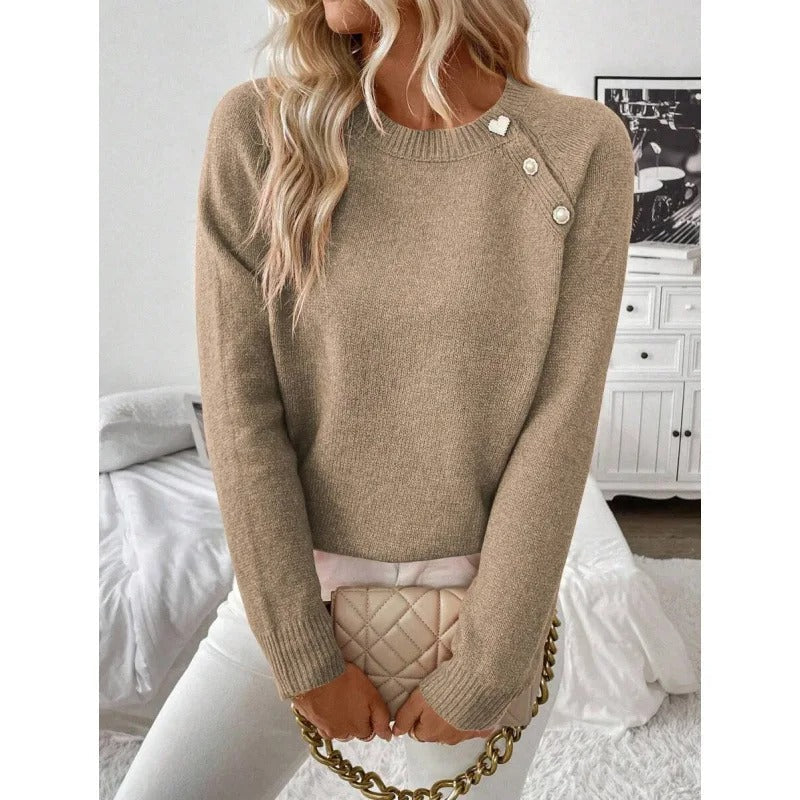 Eamon – Asymmetric Button Sweater