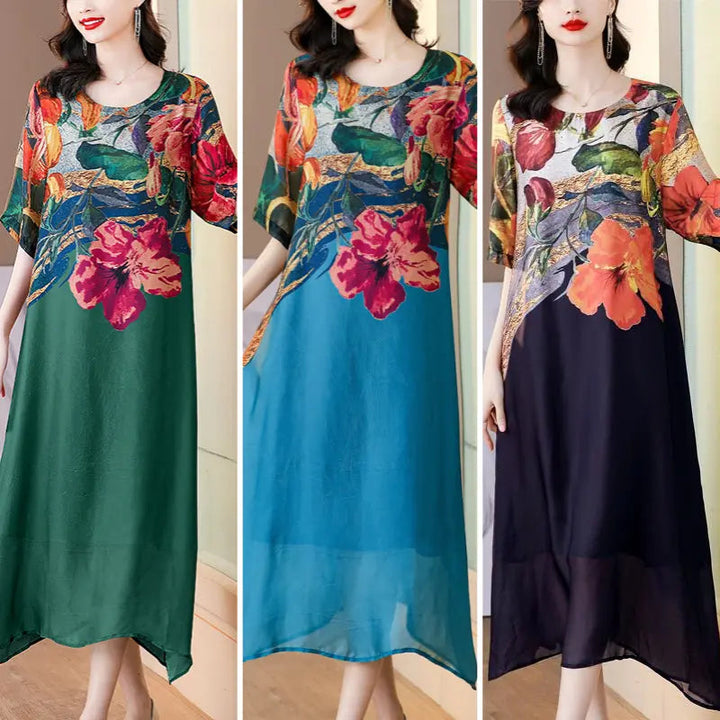 Cassandra – Elegant Dress with Floral Print