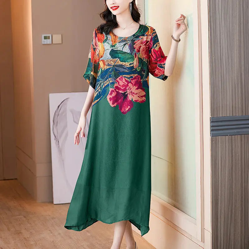 Cassandra – Elegant Dress with Floral Print