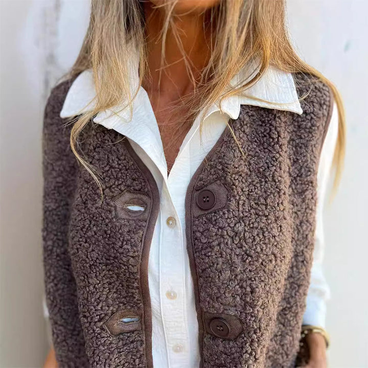 Women's Autumn Button-down Short Warm Vest