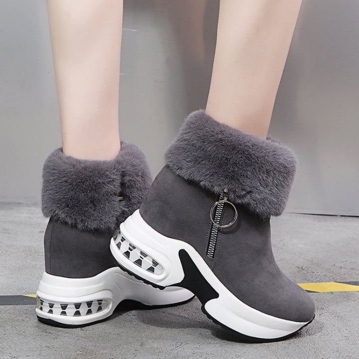 Euna – Thick-Soled Fleece-Lined Ankle Boots