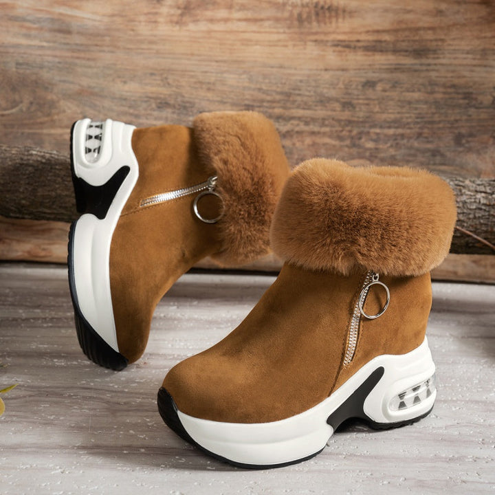 Euna – Thick-Soled Fleece-Lined Ankle Boots